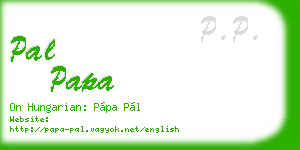 pal papa business card